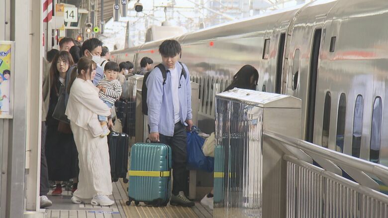 “飛び石”でも増加…GW期間中の東海道新幹線利用者数 437万7000人と前年同期比で5％↑ 万博などで底上げ｜FNNプライムオンライン
